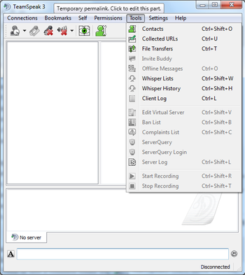 TeamSpeak screenshot