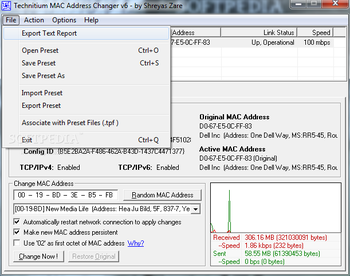 Technitium MAC Address Changer screenshot 4