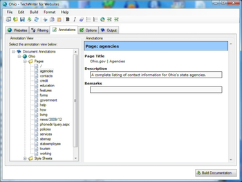 TechWriter for Websites screenshot