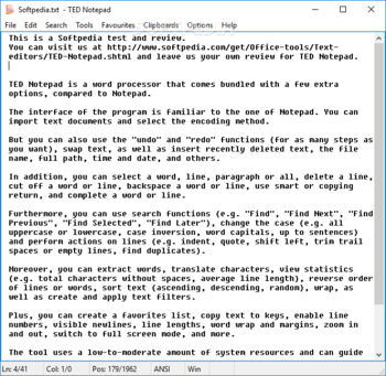 TED Notepad screenshot