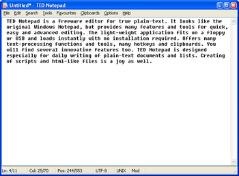 TED Notepad Portable screenshot 2