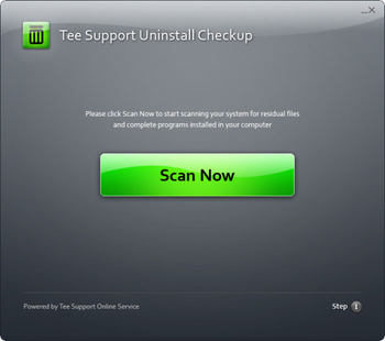 Tee Support Uninstall Checkup screenshot