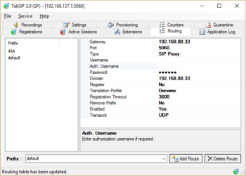 TekSIP screenshot 2