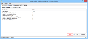 TekSIP Route Server screenshot