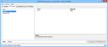 TekSIP Route Server screenshot 2