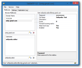 TekSMTP screenshot
