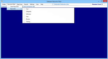 Tekware Resume Filter screenshot 3
