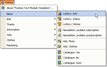 Templates for the Fashion Helpdesk screenshot