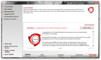 TEMPRO screenshot