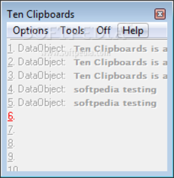 Ten Clipboards screenshot