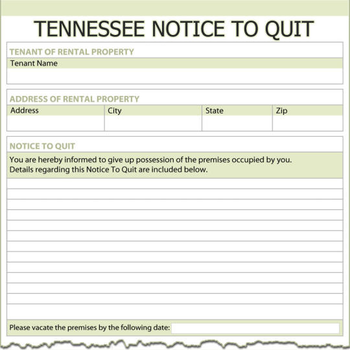 Tennessee Notice To Quit screenshot