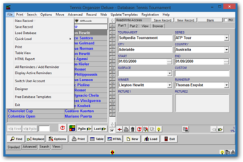 Tennis Organizer Deluxe screenshot 3