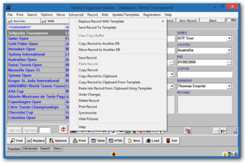 Tennis Organizer Deluxe screenshot 5