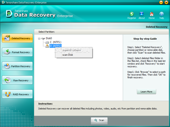 Tenorshare Data Recovery Enterprise screenshot
