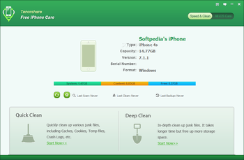Tenorshare Free iPhone Care screenshot