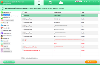 Tenorshare iOS Data Recovery screenshot 2