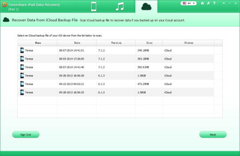 Tenorshare iPad 1 Data Recovery screenshot 2