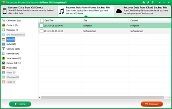 Tenorshare iPhone 3GS Data Recovery screenshot 2