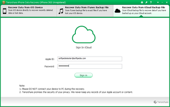 Tenorshare iPhone 3GS Data Recovery screenshot 3