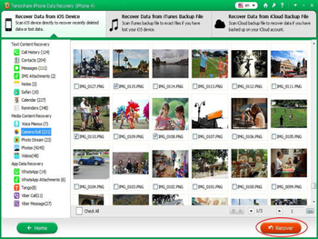 Tenorshare iPhone 4 Data Recovery screenshot
