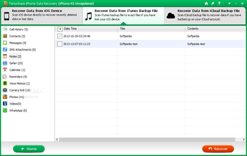 Tenorshare iPhone 4S Data Recovery screenshot 7