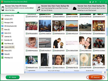 Tenorshare iPod Data Recovery screenshot