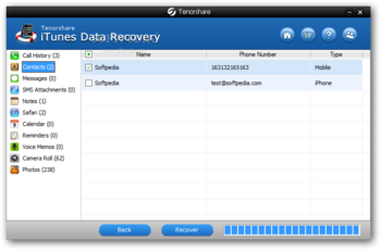 Tenorshare iTunes Data Recovery screenshot 2