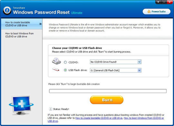 Tenorshare Windows Password Reset Pro screenshot