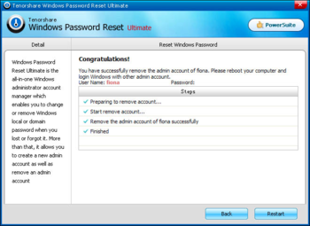 Tenorshare Windows Password Reset Ultimate screenshot 3