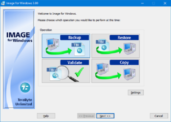 TeraByte Drive Image Backup and Restore screenshot