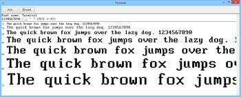 Terminal Font screenshot