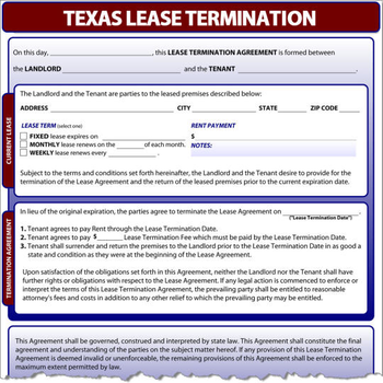 Texas Lease Termination screenshot