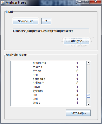 Text Analyser screenshot