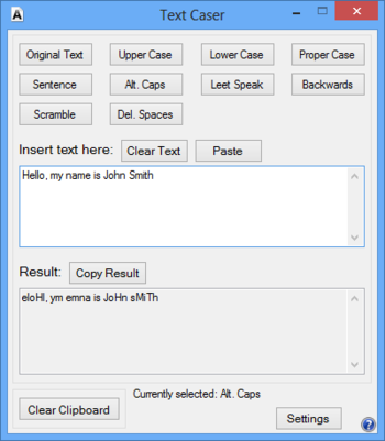 Text Caser screenshot