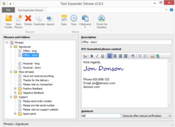 Text Expander Deluxe screenshot