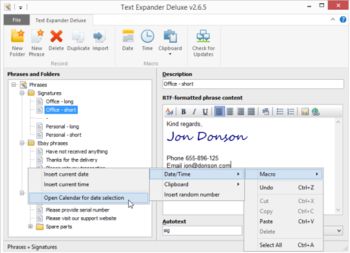 Text Expander Deluxe screenshot 3