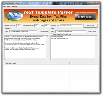 Text Template Parser screenshot