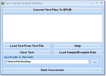 Text To EPUB Converter Software screenshot