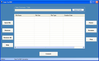 Text To PDF Converter screenshot