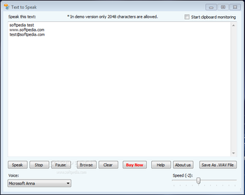 Text to Speak screenshot