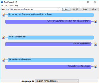 Text2Speech screenshot