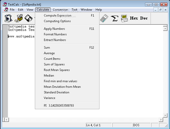 TextCalc screenshot 2