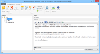 TextExpander screenshot