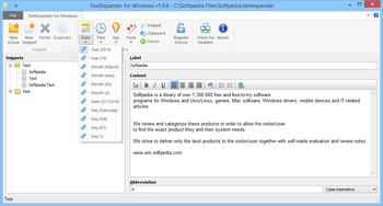 TextExpander screenshot 2