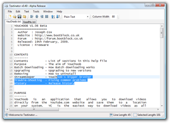 textForge screenshot