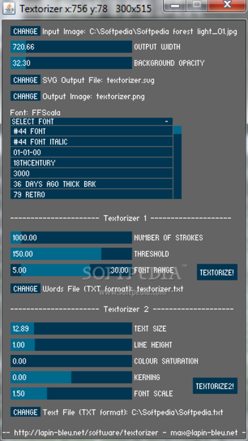 Textorizer screenshot