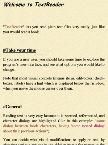 TextReader screenshot