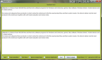 TextSort screenshot