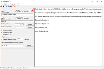 TextStat screenshot