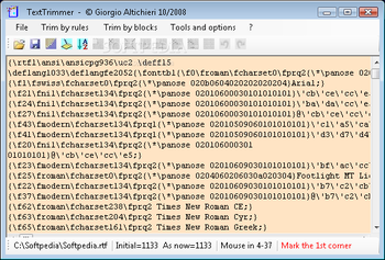 TextTrimmer screenshot